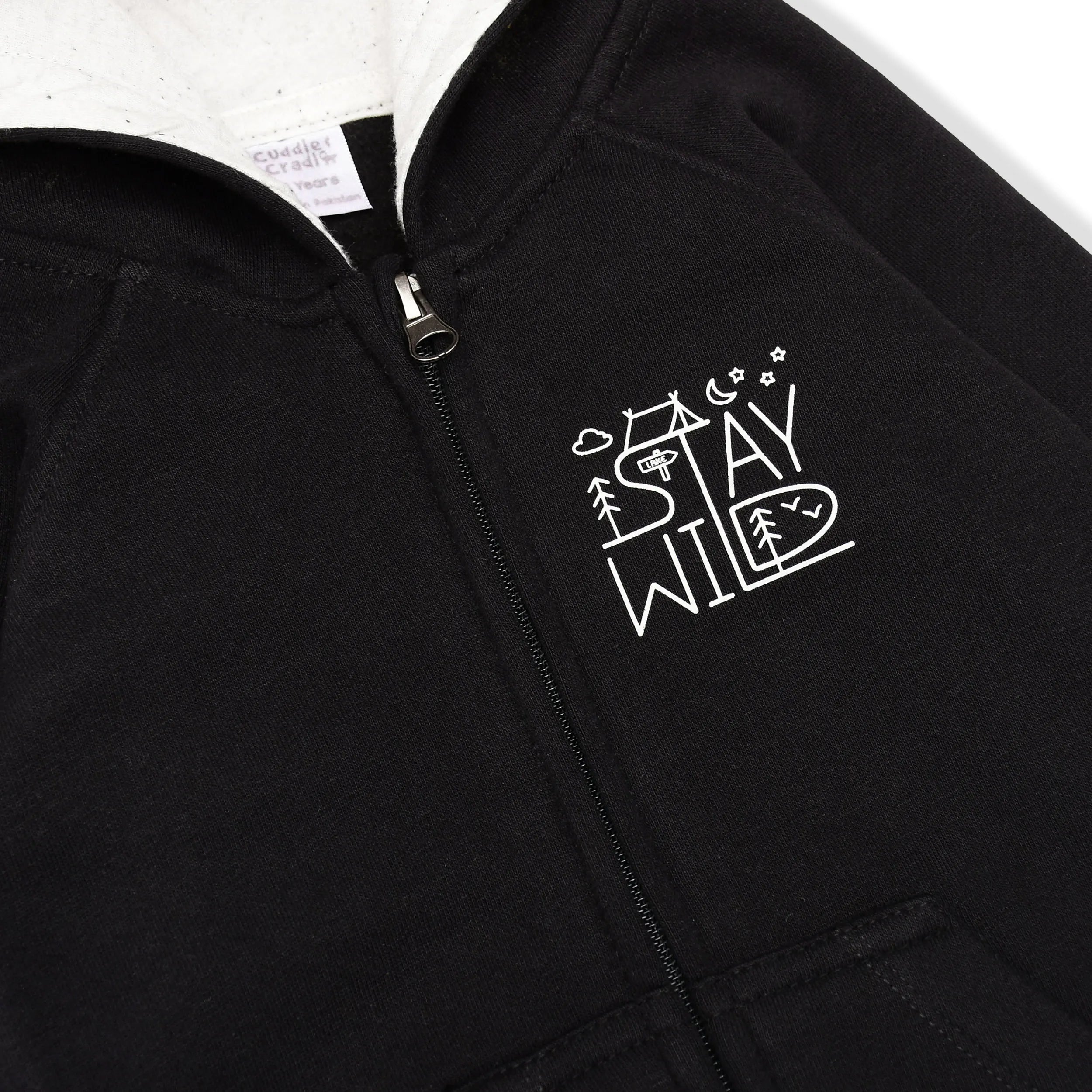 Fleece Zipper Hoodie Set (Stay Wild)